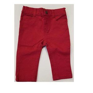 Twill Maroon Cranberry Pink Skinny Pants LH7229